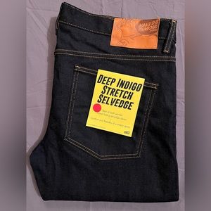 Naked & Famous - Deep Indigo Stretch Selvedge Denim Jeans - Skinny Guy 38
